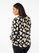 Long-sleeved blouse with print and bows, Black, Model image number 2