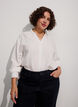 Loose shirt with V-neck, White, Model image number 0