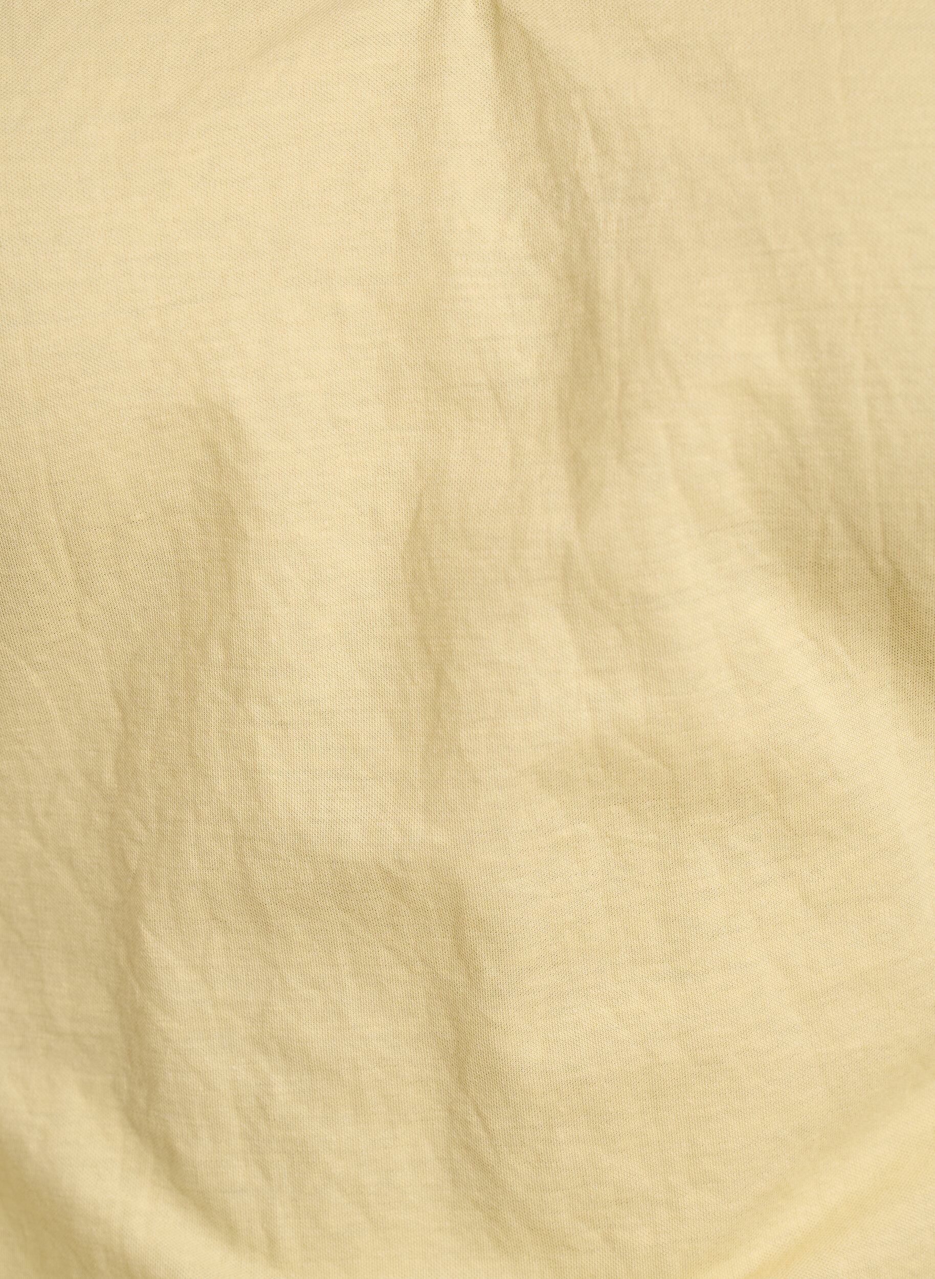 Zizzifashion Blouse in a cotton blend with a V-neck and tie-string, Yellow, Packshot image number 2