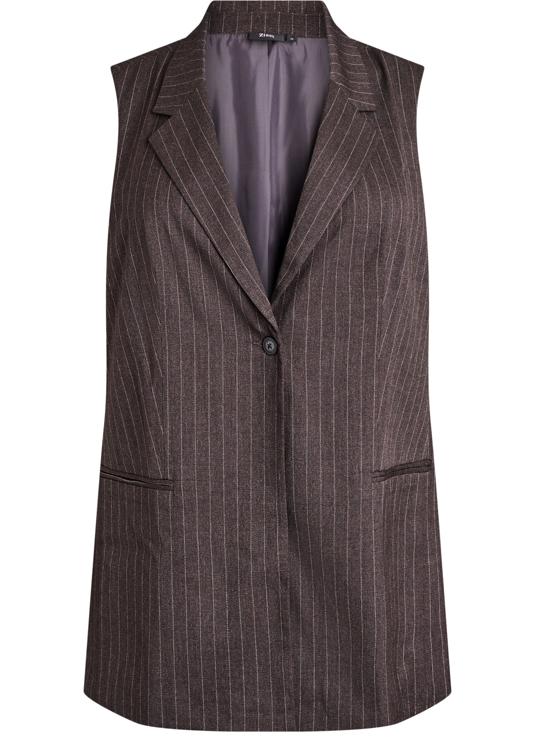 Pinstripe waistcoat with lapels