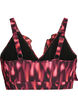 Bikini top with print and ruffle details, Pink, Packshot image number 1