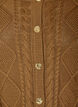 Cable-knit cardigan with decorative buttons, Brown, Packshot image number 2