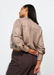 Loose shirt with V-neck, Brown, Model image number 2