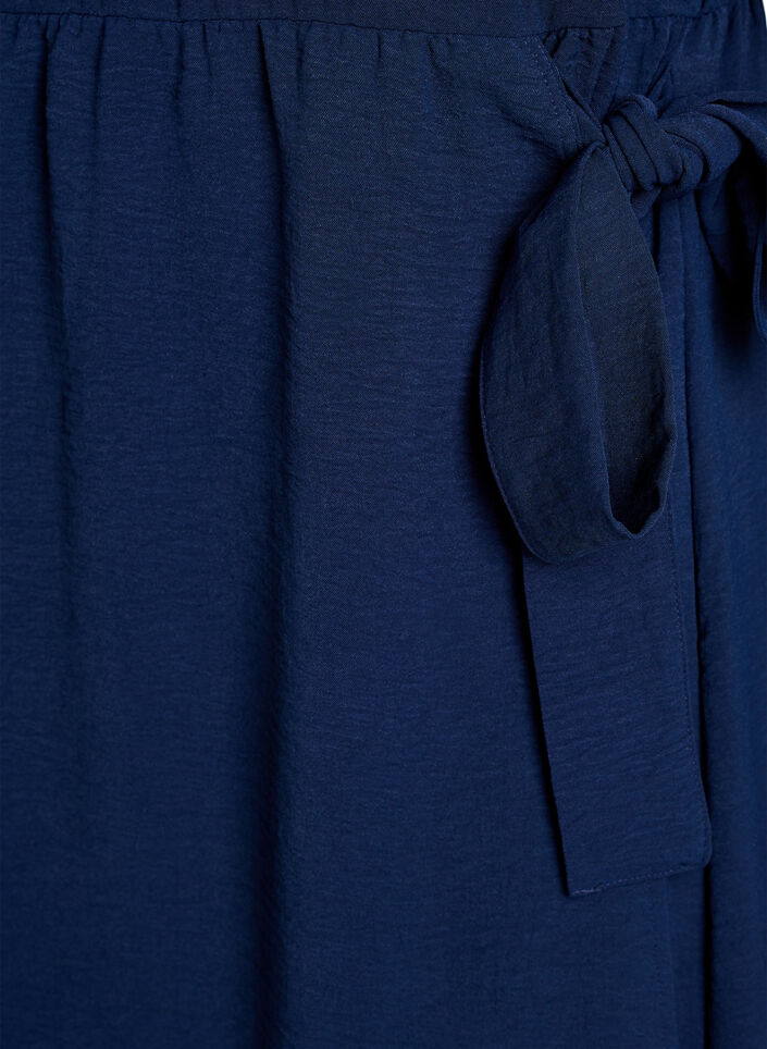 Mid-length dress with tie detail, Blue, Packshot image number 3