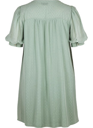 Short-sleeved dress with buttons, Chinois Green, Packshot image number 1