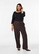 Basic T-shirt with boat neck and 3/4 sleeves, Black, Model image number 1