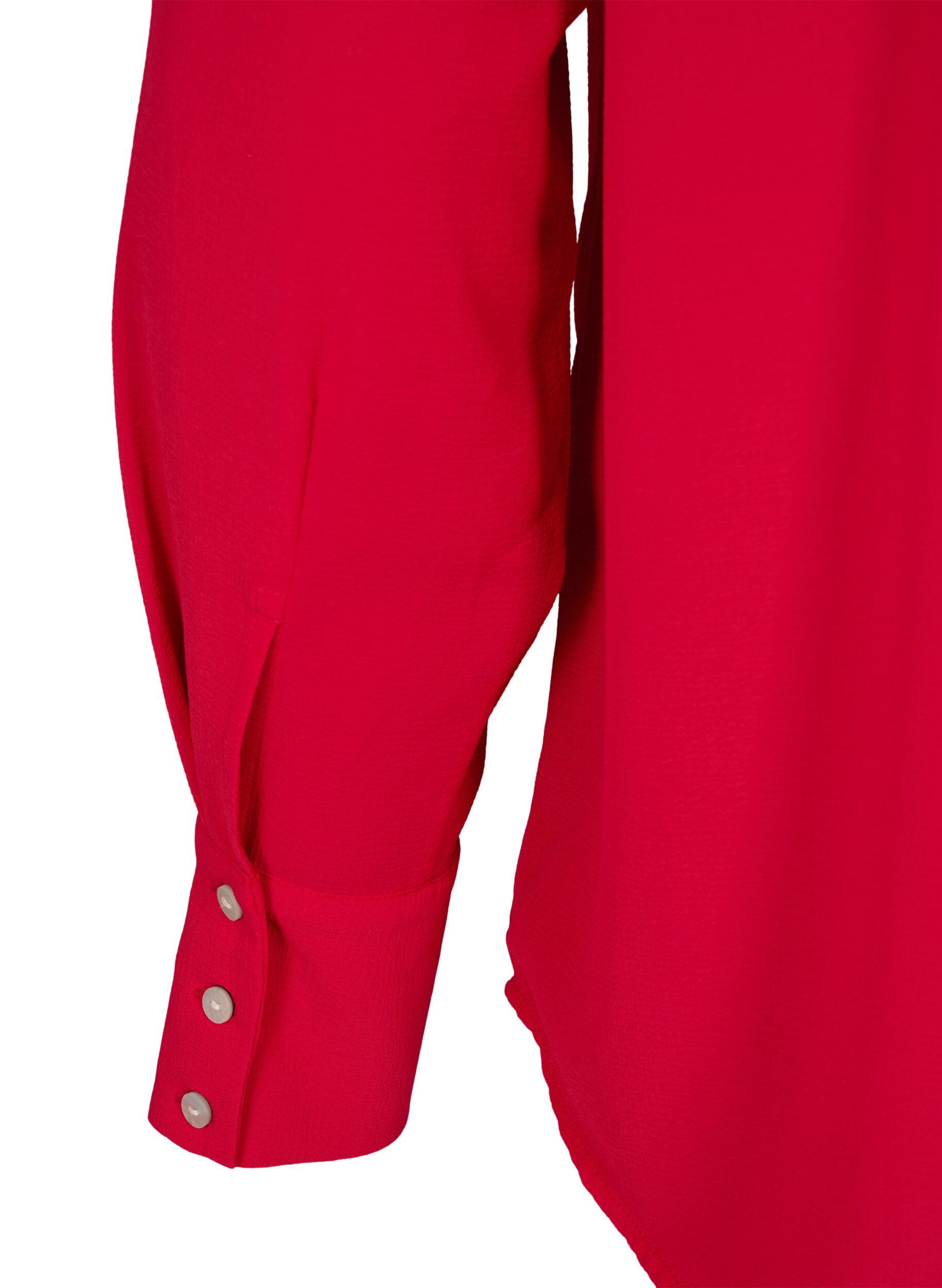 Zizzifashion Solid coloured shirt with pearls, Red, Packshot image number 4