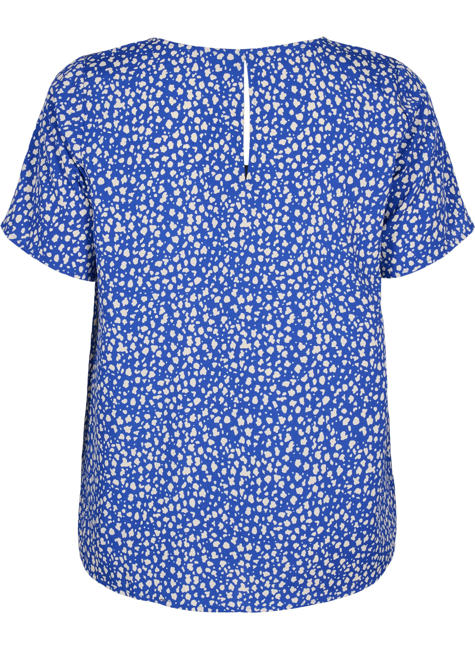 Zizzifashion FLASH - Short sleeve blouse with print, Surf the web Dot, Packshot image number 1
