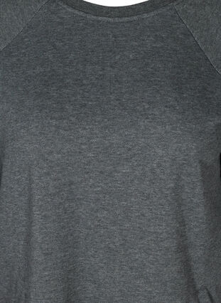 Mottled sweater dress with pockets, Dark Grey Melange, Packshot image number 2