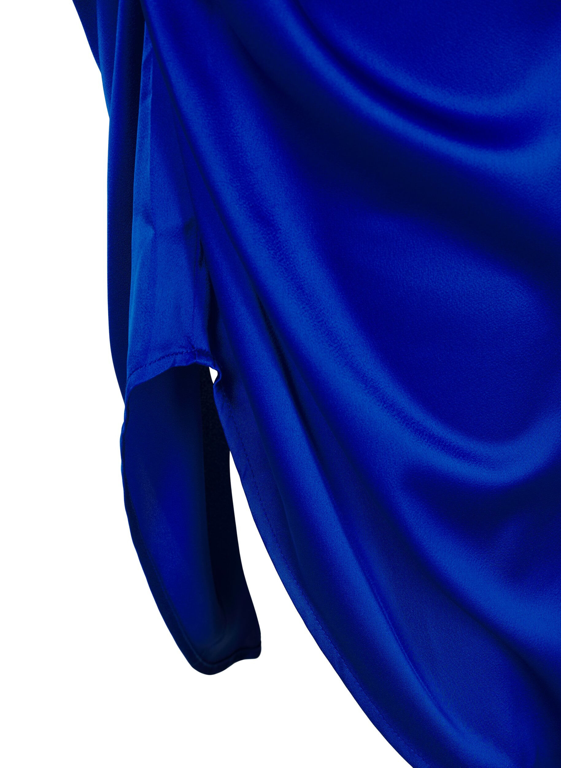 Zizzifashion Satin dress with balloon sleeves, Surf the web, Packshot image number 4