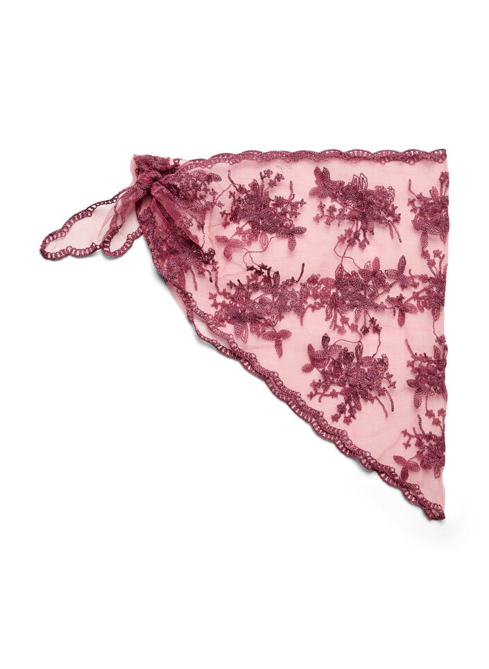 Triangular lace scarf, Red, Packshot image number 0