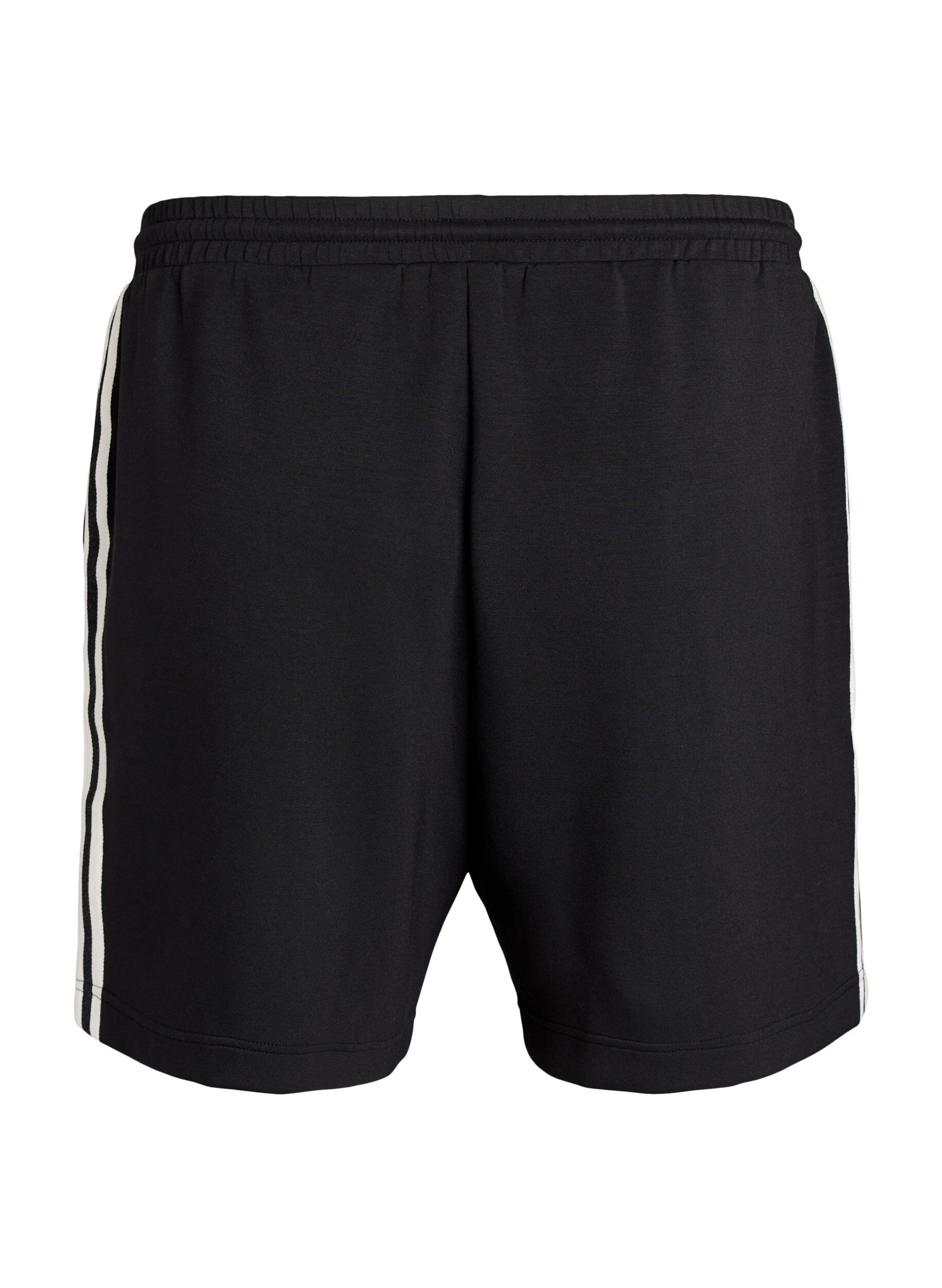 Zizzifashion High-waisted shorts with stripe details, Black, Packshot image number 1