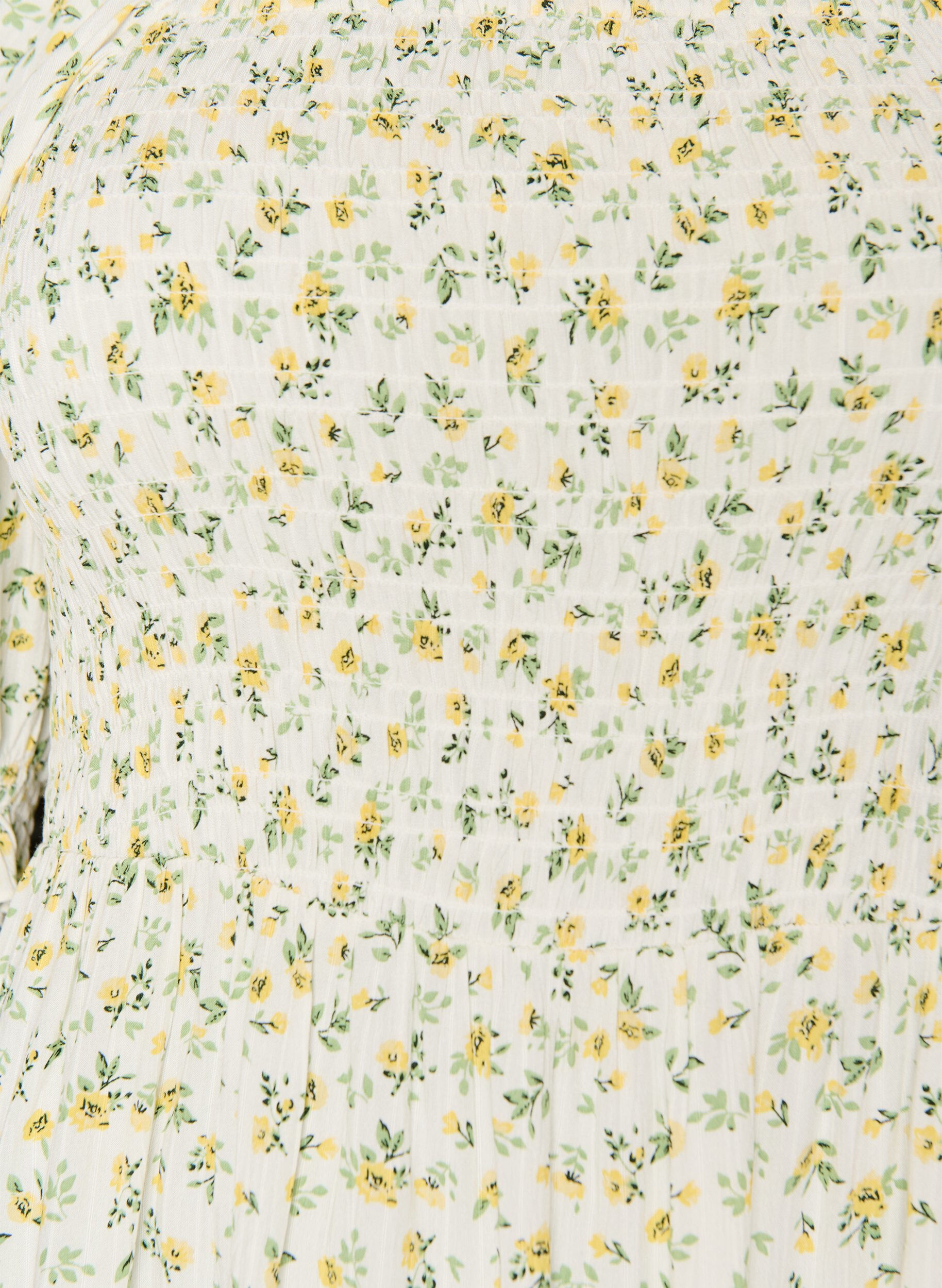 Zizzifashion Floral viscose summer dress, White, Packshot image number 2