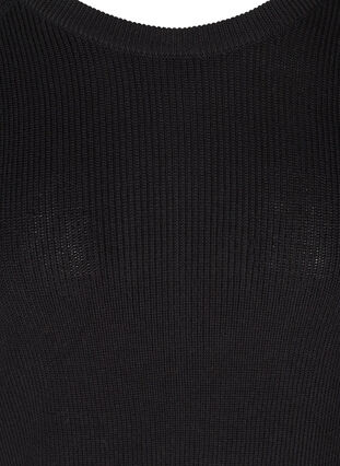 Knitted blouse with a round neckline, Black, Packshot image number 2