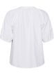 Shirt blouse with button fastening and tie-belt, White, Packshot image number 1