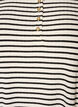 Striped nightgown in viscose jersey, Vanilla, Packshot image number 2