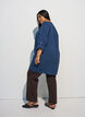 Cotton muslin tunic with broderie anglaise, Blue, Model image number 2