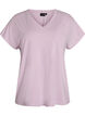 Loose training t-shirt with v-neck, Purple, Packshot image number 0