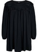 Viscose tunic with ruffles, Black, Packshot image number 0