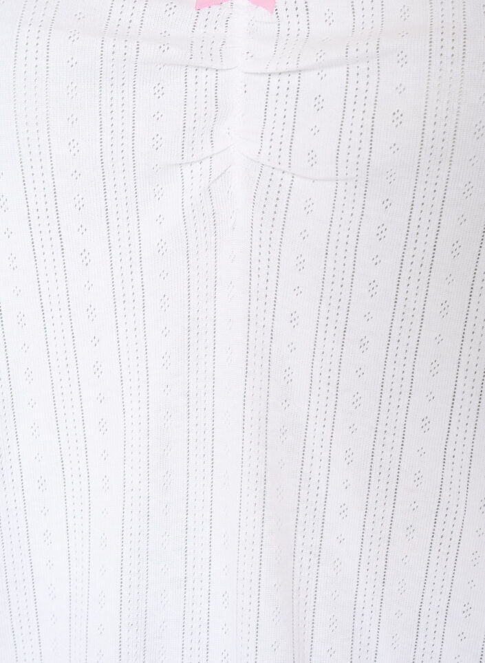 Night top in organic cotton with eyelet embroidery, White, Packshot image number 2