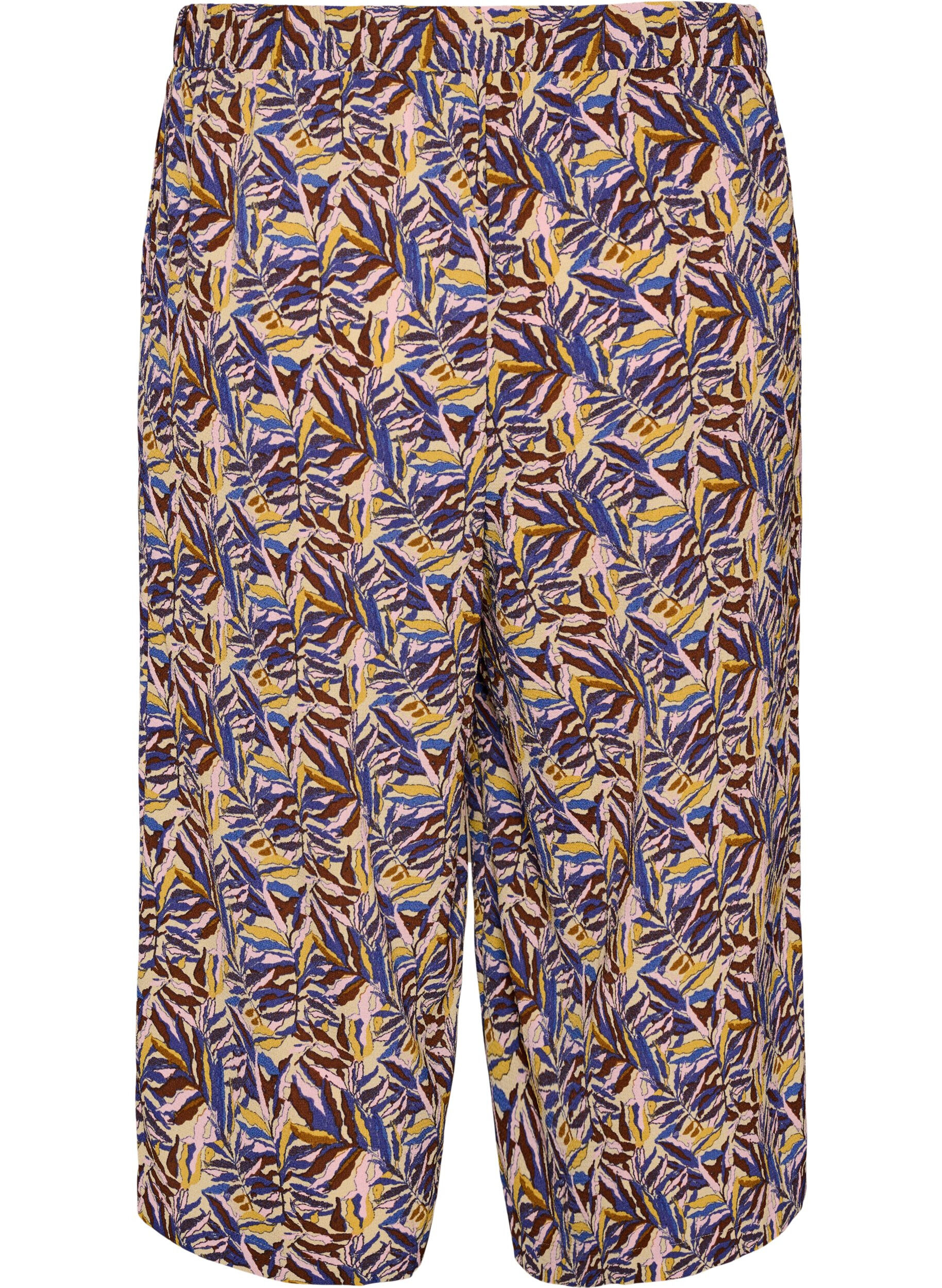 Zizzifashion Culotte trousers with print, Beige, Packshot image number 1