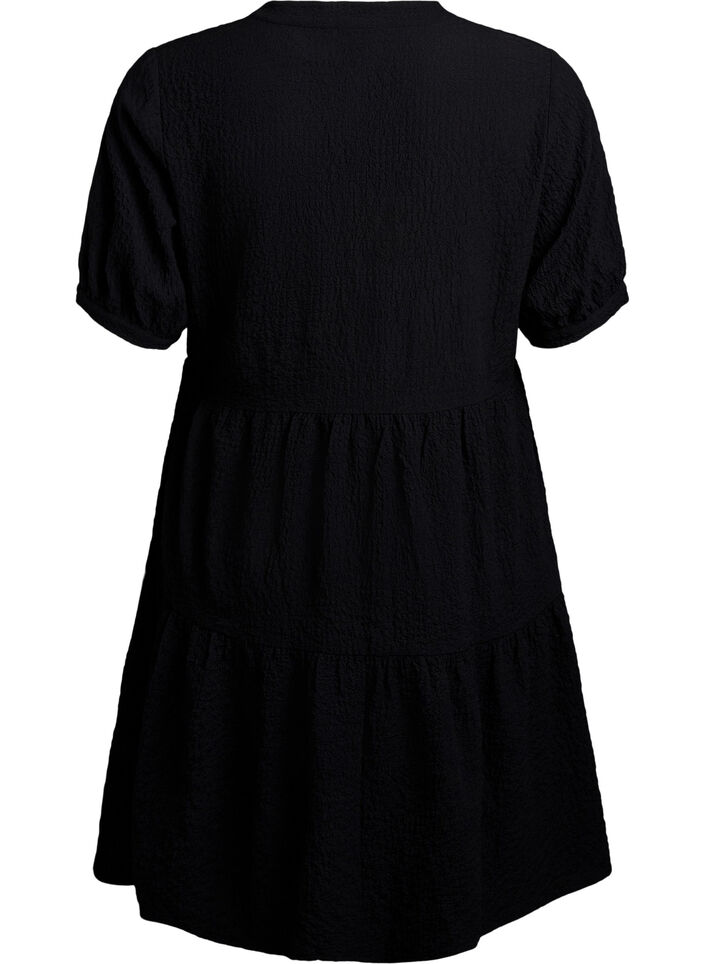 Short A-line dress, Black, Packshot image number 1