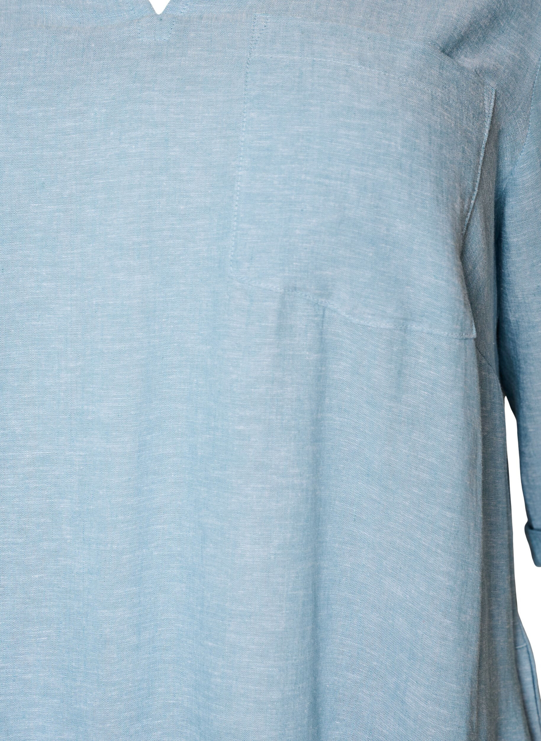 Zizzifashion Linen and viscose tunic with A-shape, 2462, Packshot image number 2