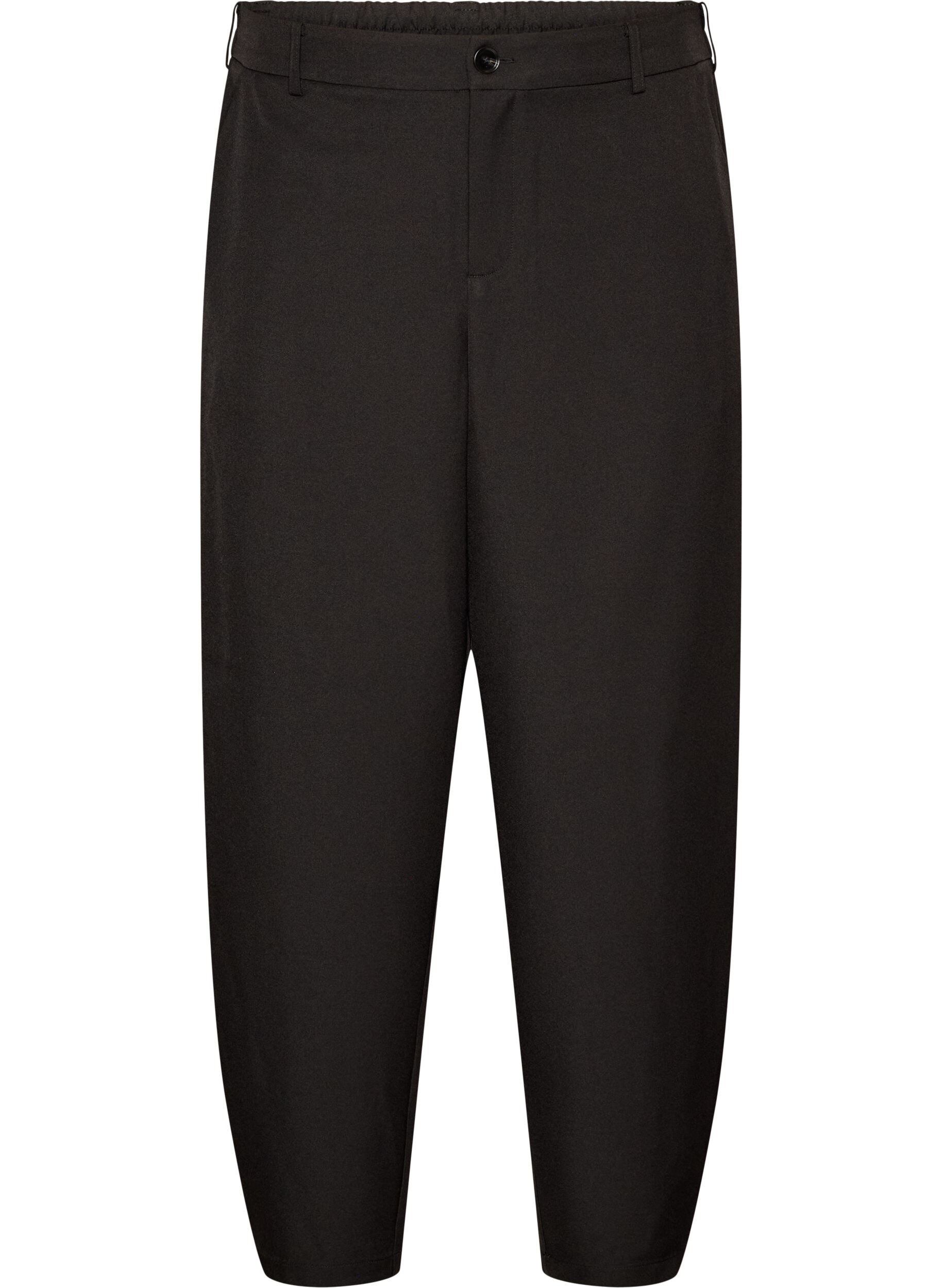 High-waisted barrel fit trousers