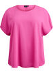 Blouse with short sleeves and a round neckline, Rose, Packshot image number 0