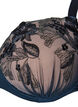 Moulded bra with floral embroidery and draped details, Blue, Packshot image number 2