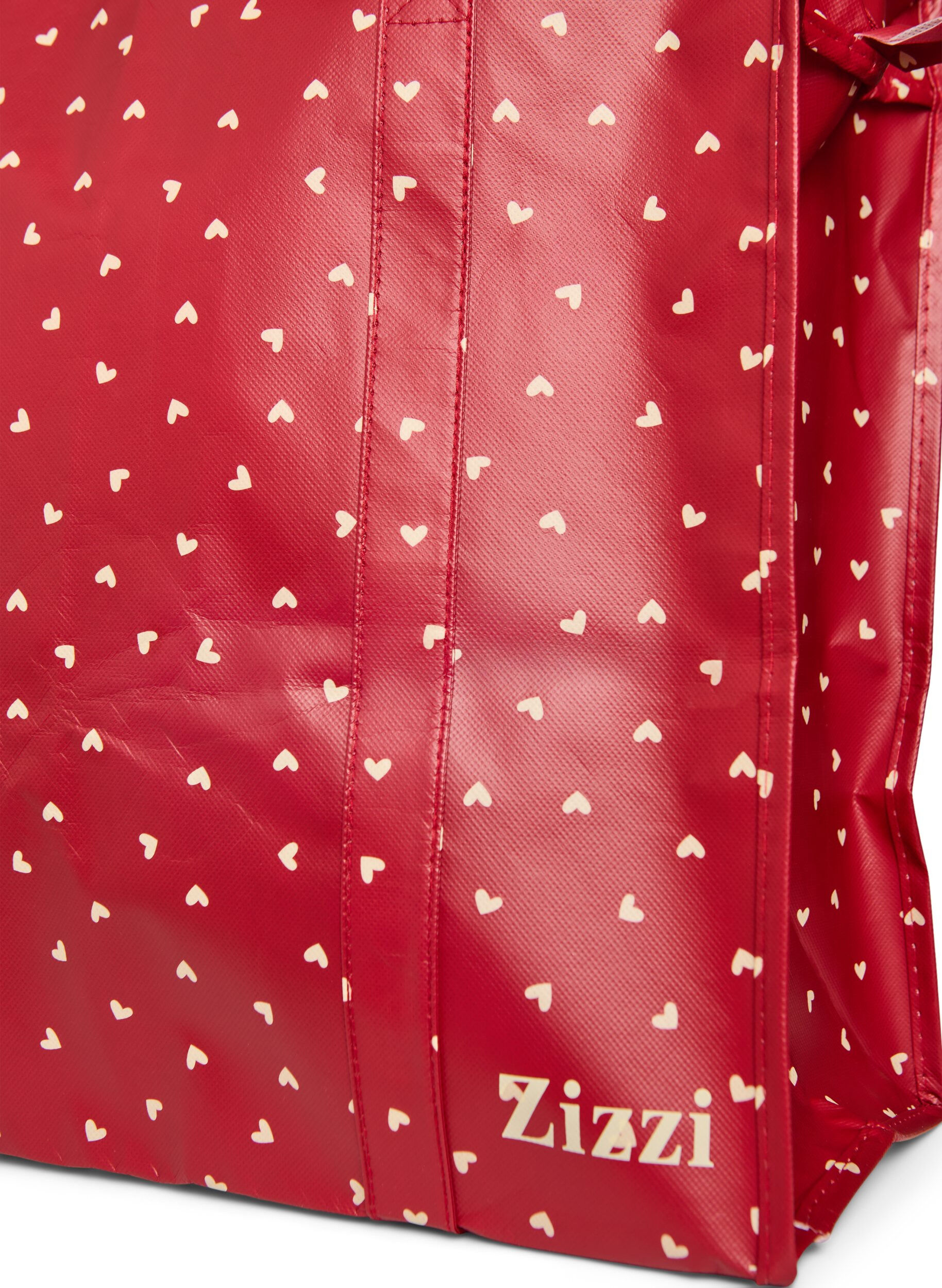 Zizzifashion Shopping bag with zipper, Red, Packshot image number 2