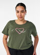 T-shirt with motif, Green, Model image number 0