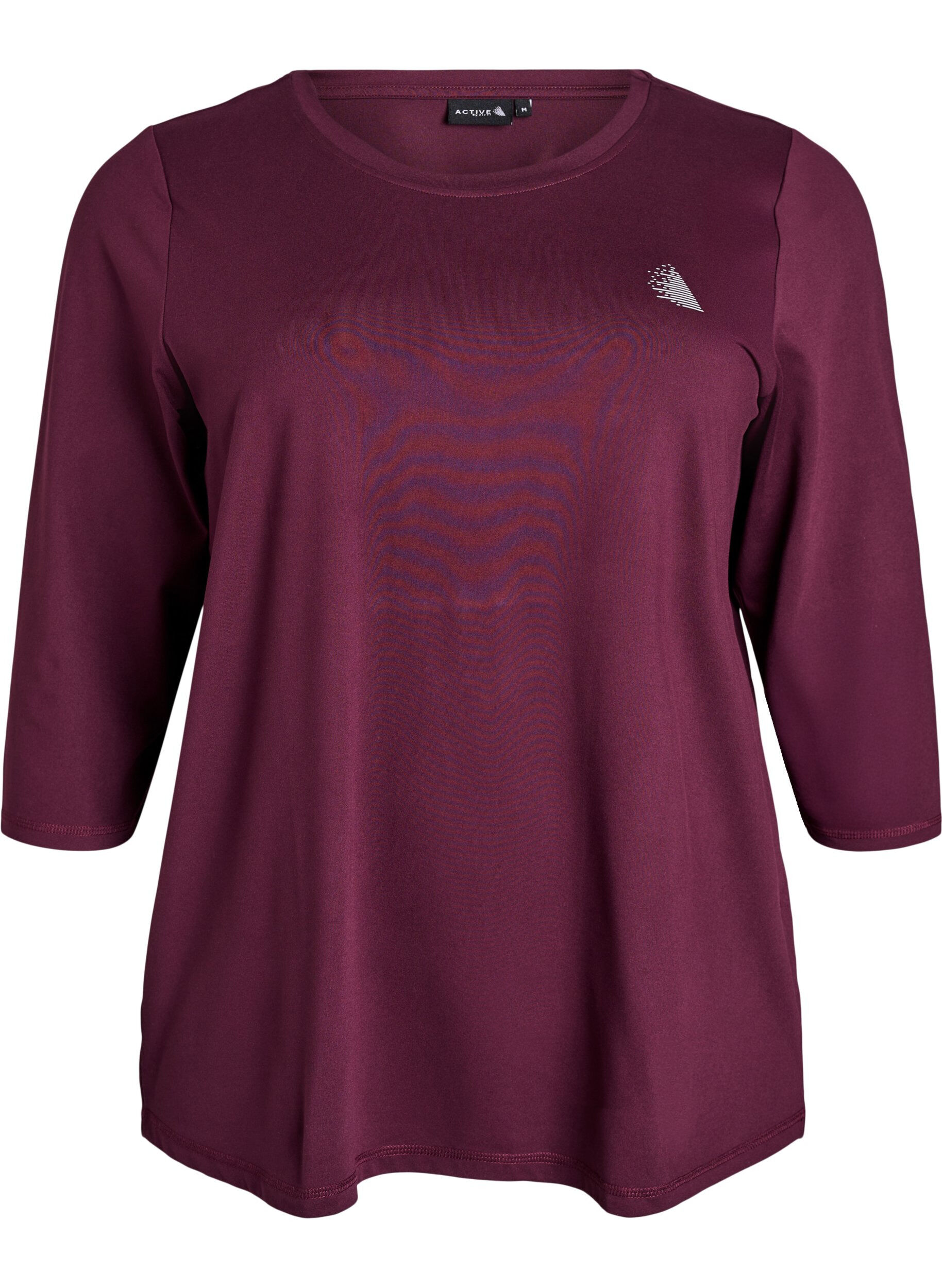 Workout top with 3/4 sleeves