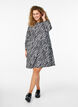 FLASH - Short A-line dress with 7/8 sleeves, Black, Model image number 1