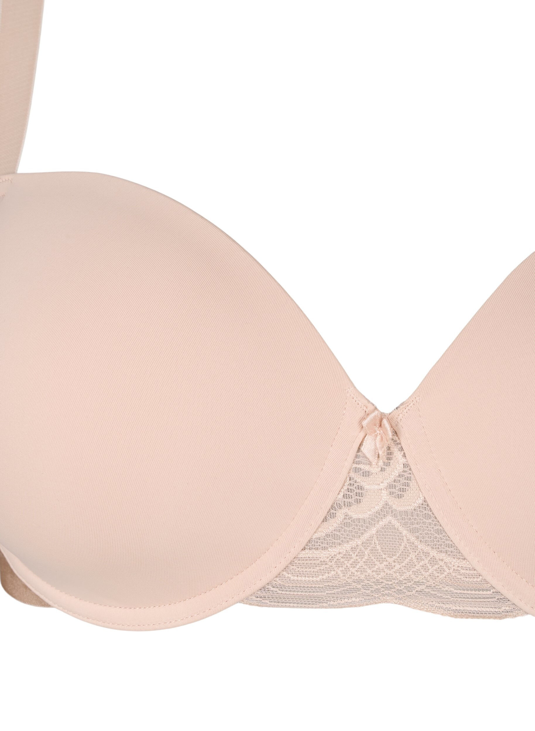 Zizzifashion Moulded bra with mesh, Beige, Packshot image number 2