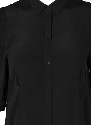 Viscose shirt dress, Black, Packshot image number 2