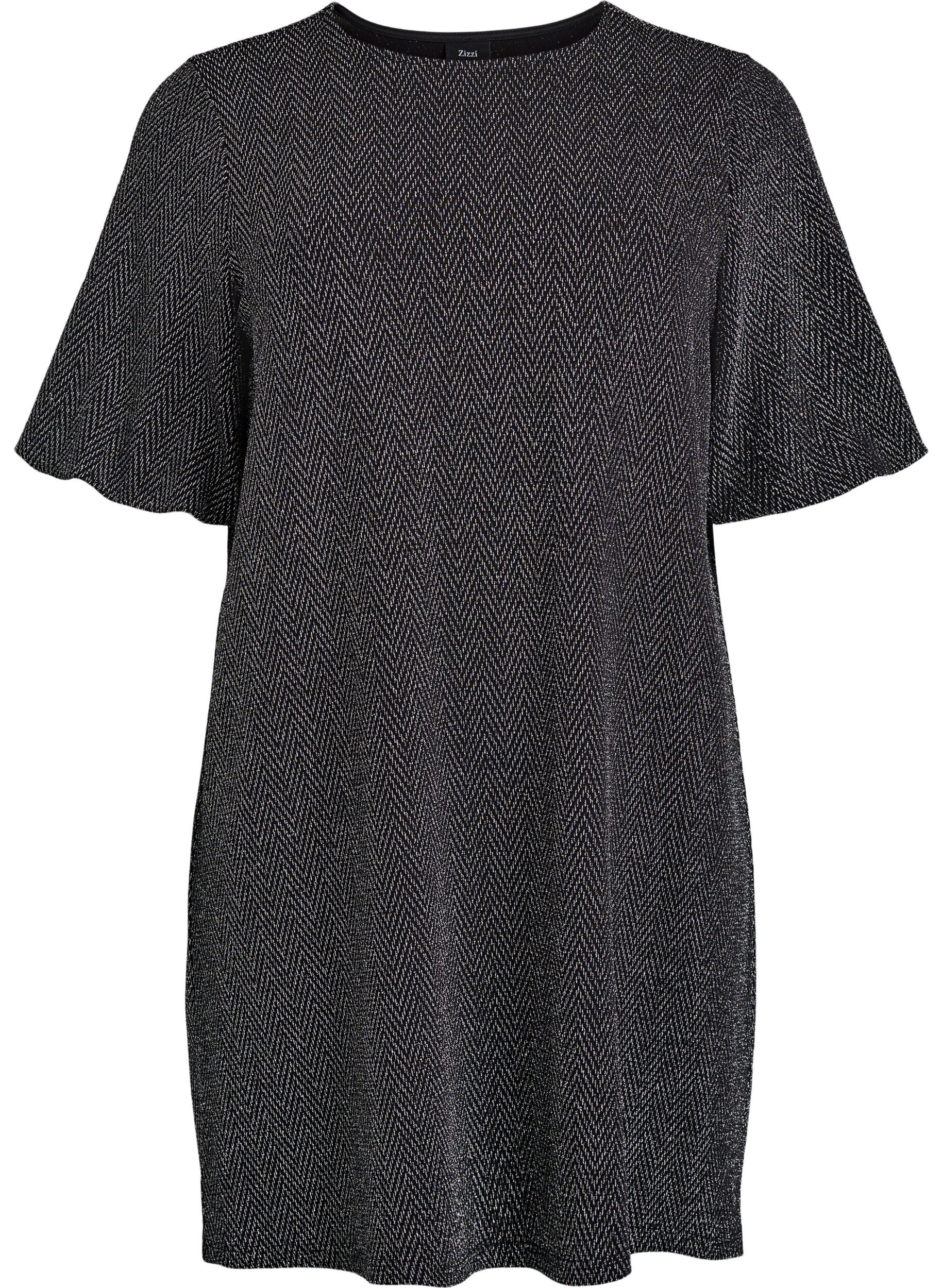 Short dress with glitter pattern