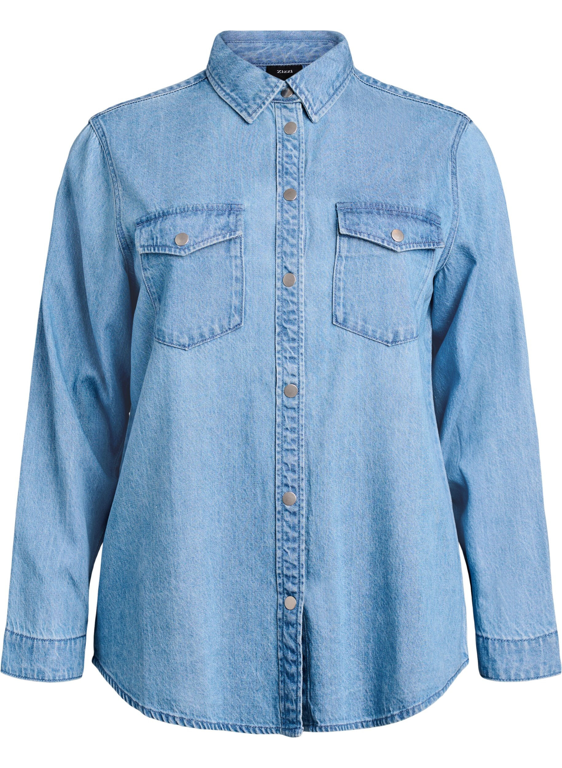 Denim shirt with chest pockets