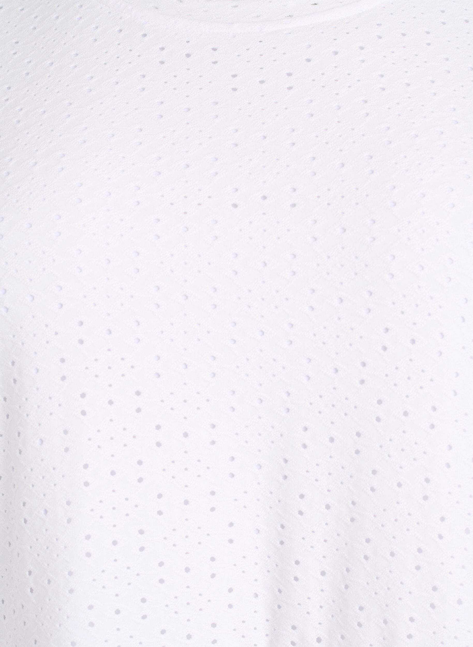 Zizzifashion Short dress with lace pattern and layered skirt, White, Packshot image number 2