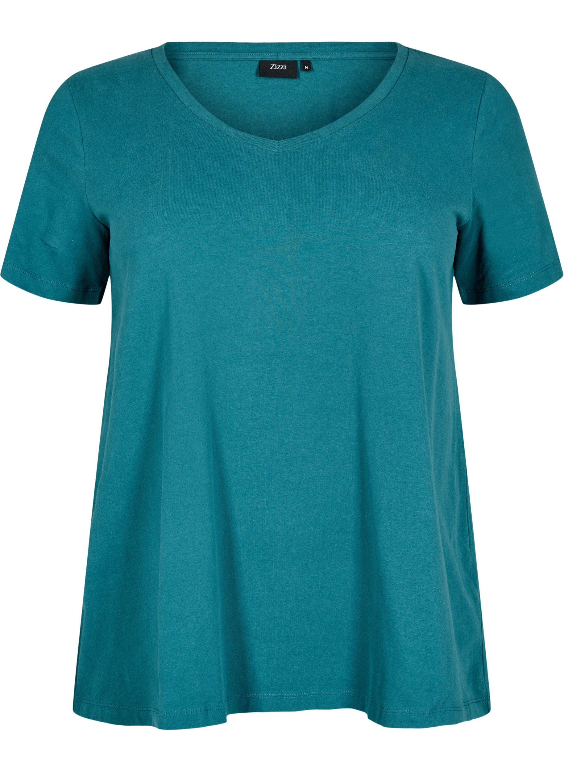 Zizzifashion Basic plain cotton t-shirt, Green, Packshot image number 0