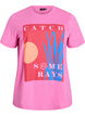 T-shirt with a graphic summer motif, Pink, Packshot image number 0