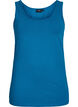 Solid color basic top in cotton, Petrol, Packshot image number 0