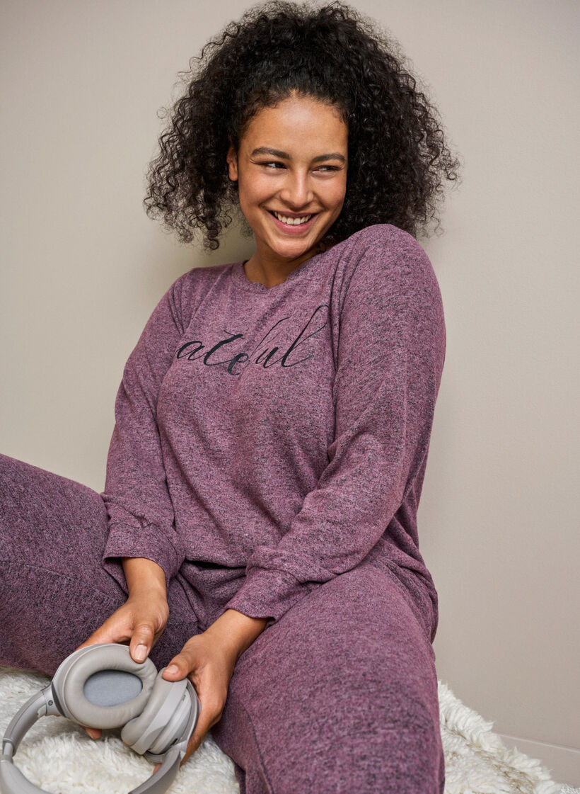 Melange blouse in viscose blend, Port Royal Mel, Image image number 0