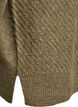 Knitted blouse with V-shaped rib pattern and slits, Green, Packshot image number 3