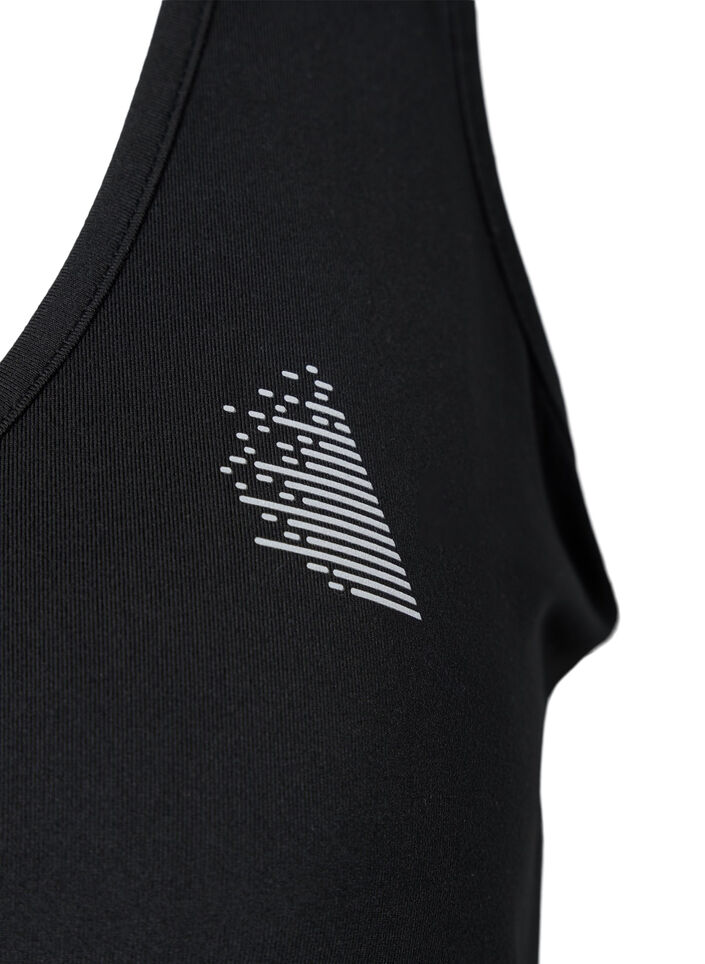 Workout top with racer back, Black, Packshot image number 2