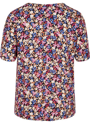 Floral viscose blouse, Purple Multi Flower, Packshot image number 1