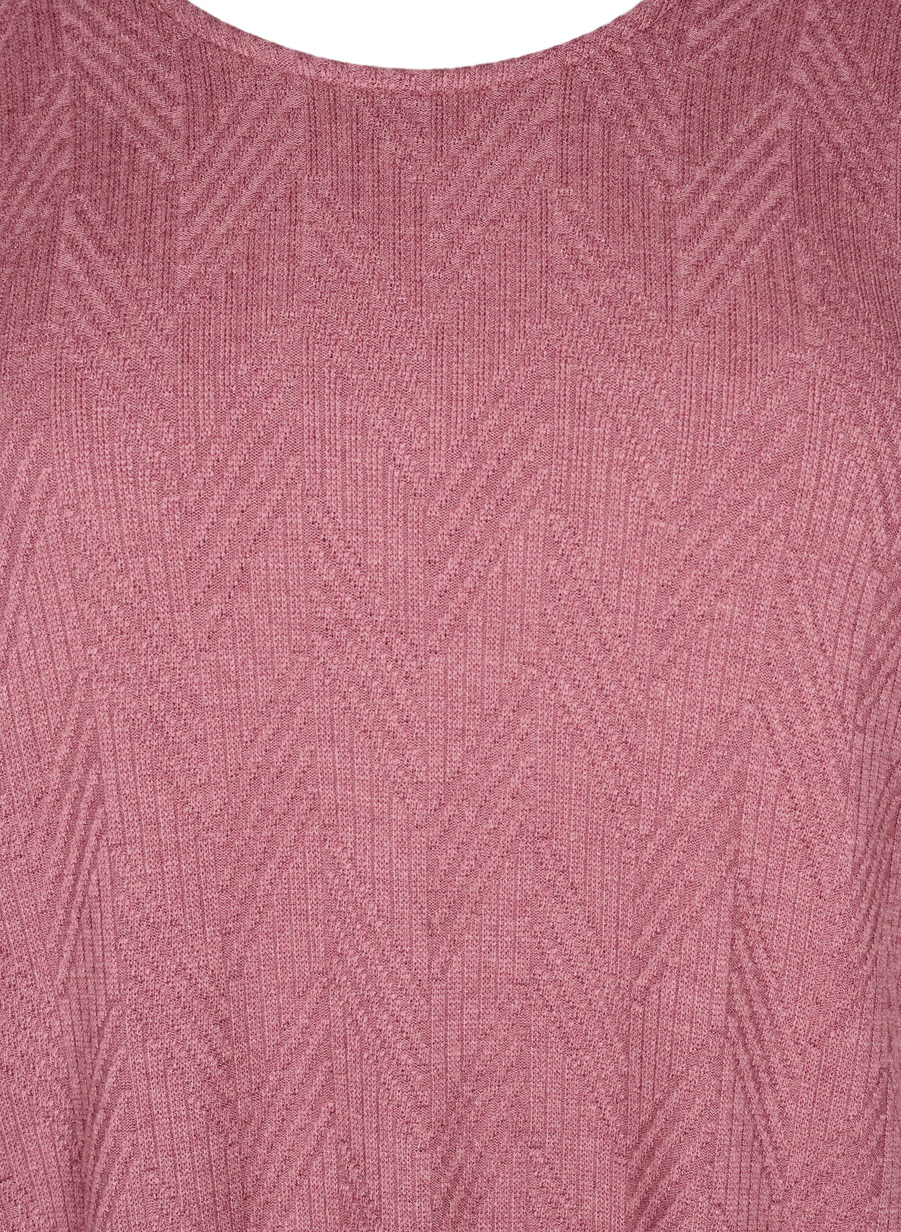 Zizzifashion Patterned blouse with long sleeves, Brown, Packshot image number 2