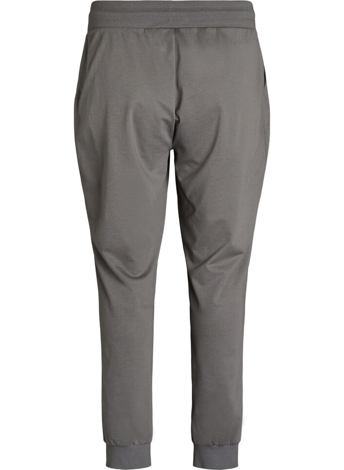 Loose workout trousers with pockets, Grey, Packshot image number 1