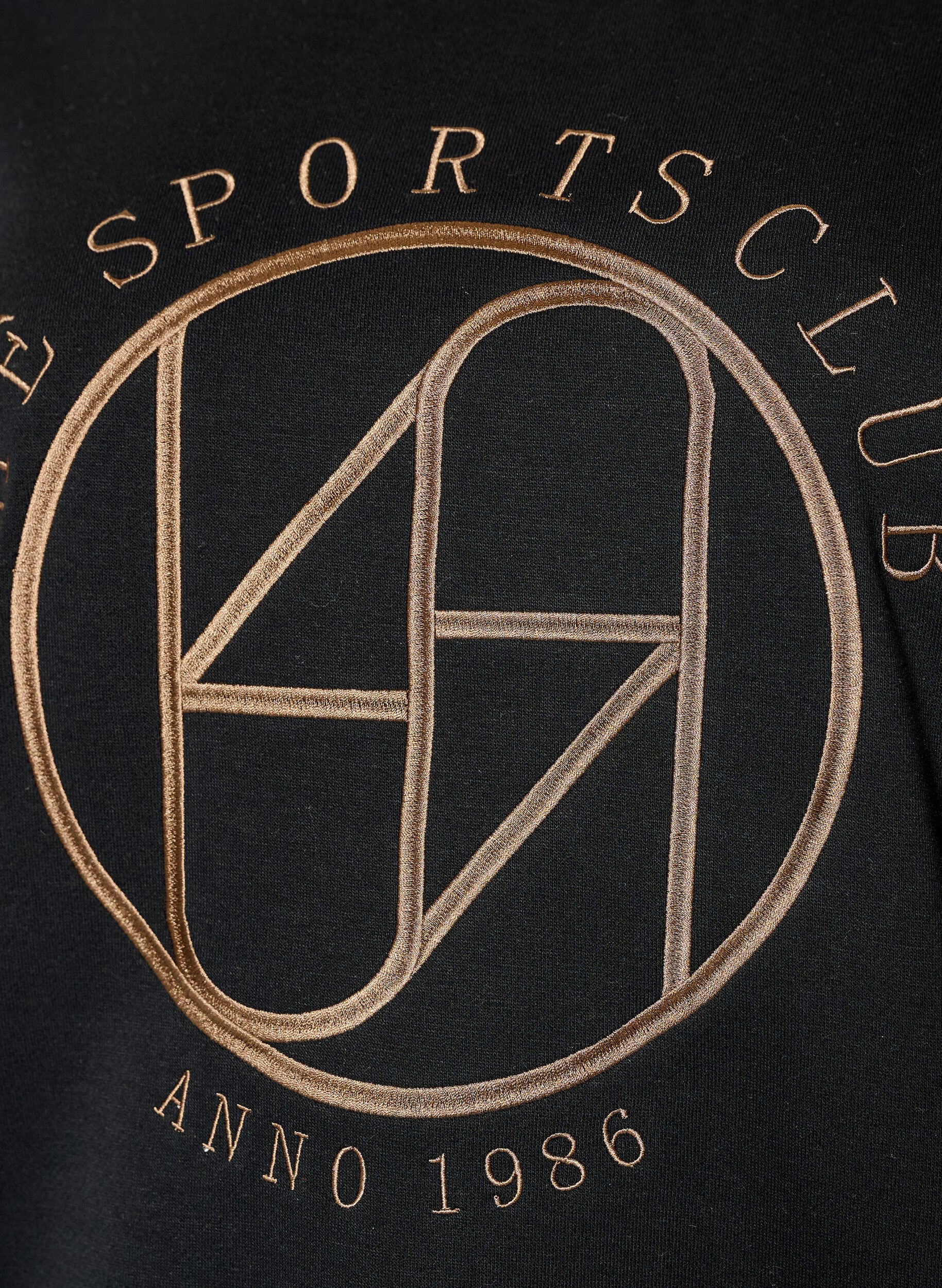 ZizzifashionSweatshirt with embroidered text, Black, Packshot image number 2
