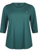 Workout top with 3/4 sleeves, Green, Packshot image number 0